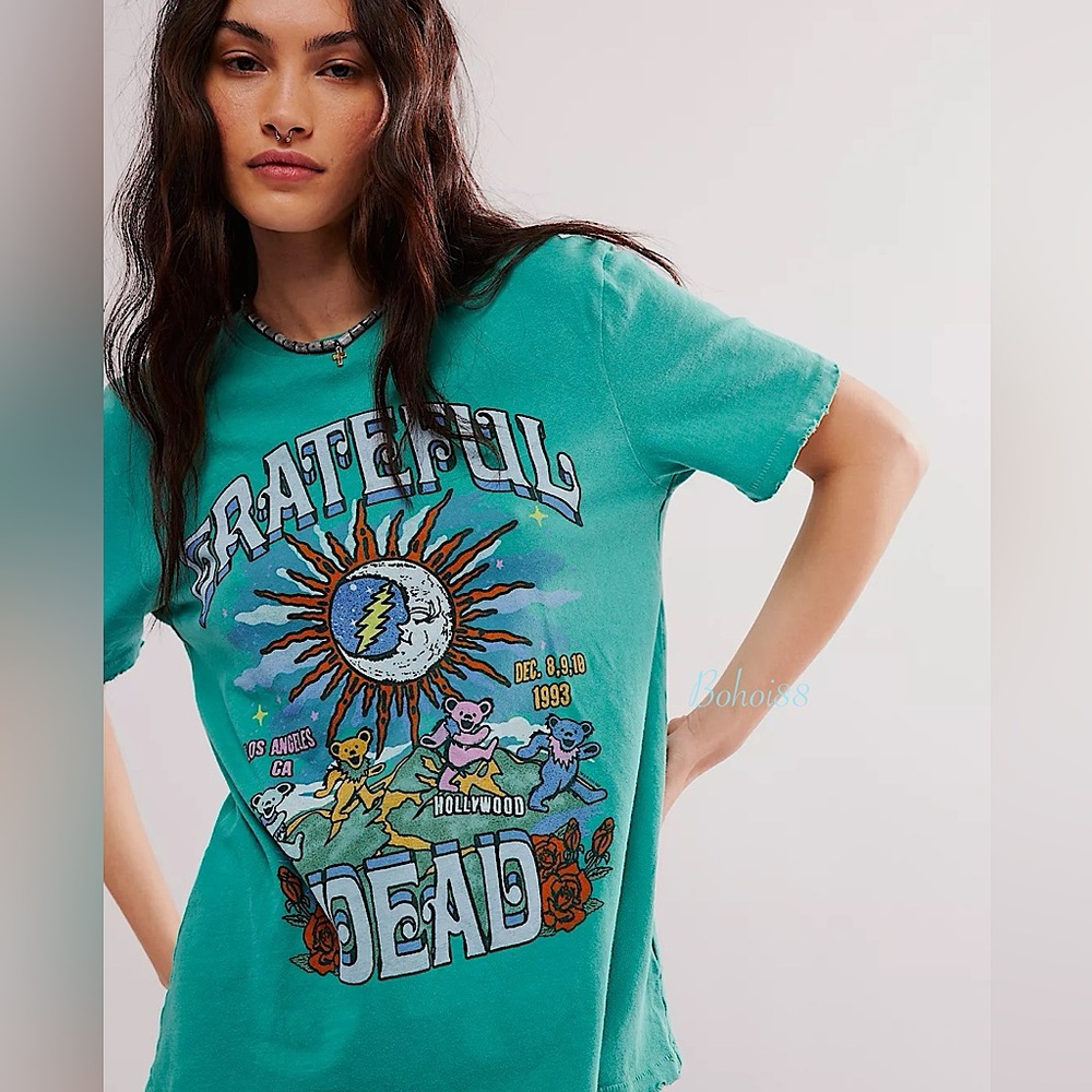 NEW Free People Junk Food Grateful Dead LA Tee